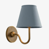 Luvora Wall Lamp 1 Head / Tumbled Brass / Dusty Blue Plain