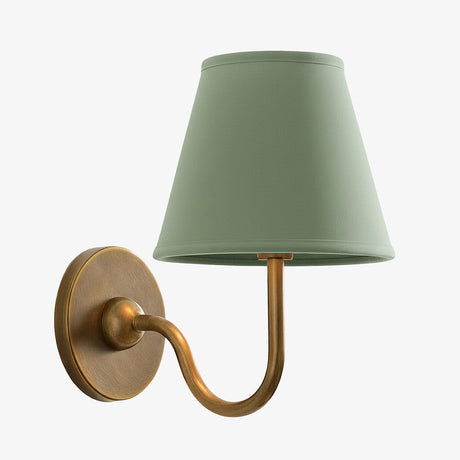 Luvora Wall Lamp 1 Head / Tumbled Brass / Sage Green Plain