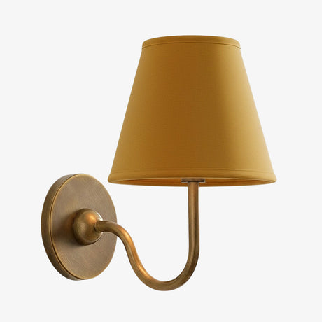 Luvora Wall Lamp 1 Head / Tumbled Brass / Mustard Yellow Plain