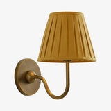 Luvora Wall Lamp 1 Head / Tumbled Brass / Mustard Yellow Pleated