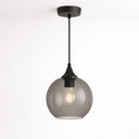 Irvine Matt Black Globe Pendant Light | 4 Glass Finishes