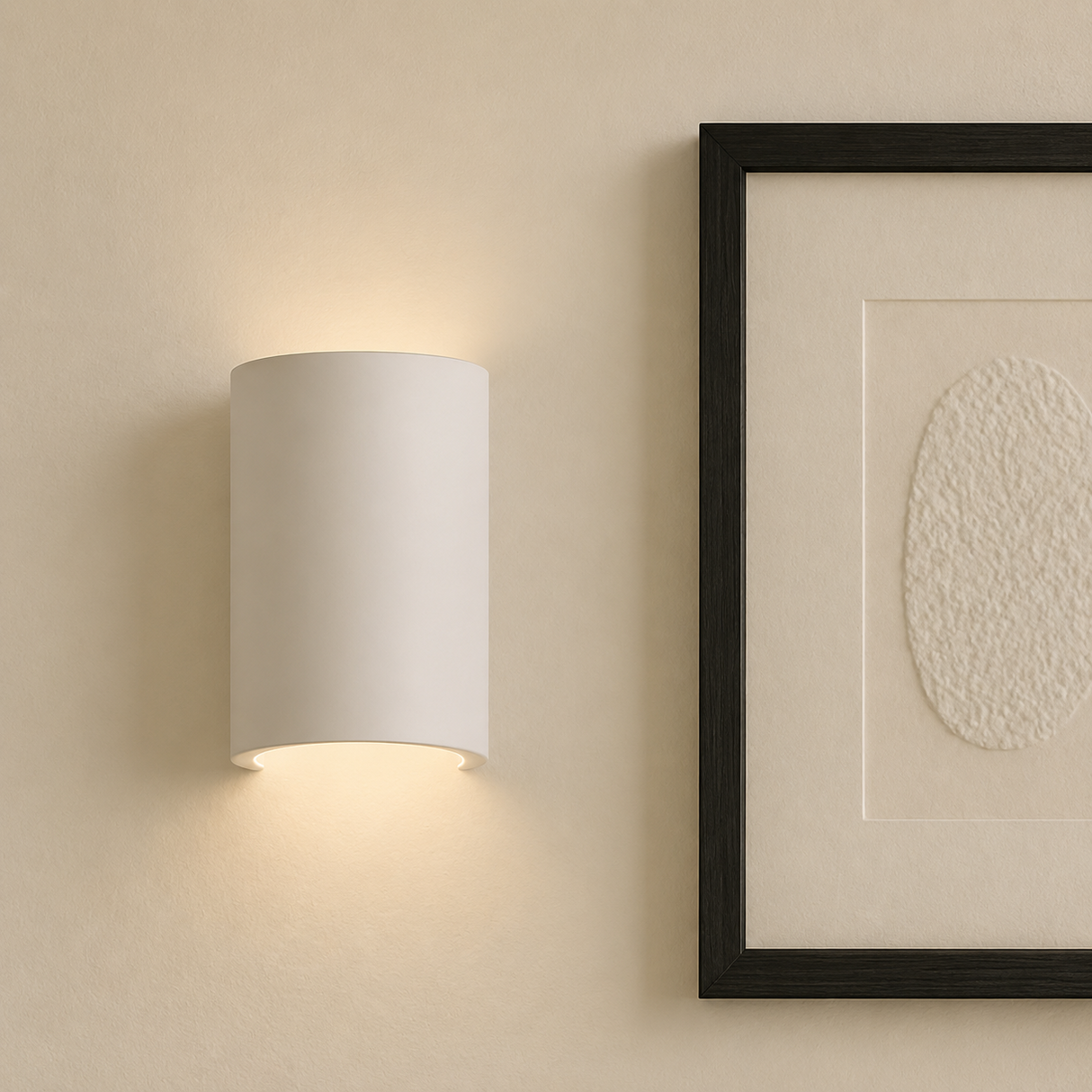 Parkes Paintable Ceramic Wall Light | G9 Up & Down Sconce
