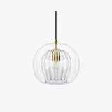 June Glass Globe Pendant Light | Clear & Amber