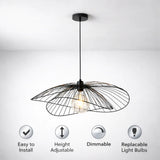 Broome 65cm Black Wire Globe Pendant Light