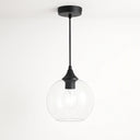 Irvine Matt Black Globe Pendant Light | 4 Glass Finishes