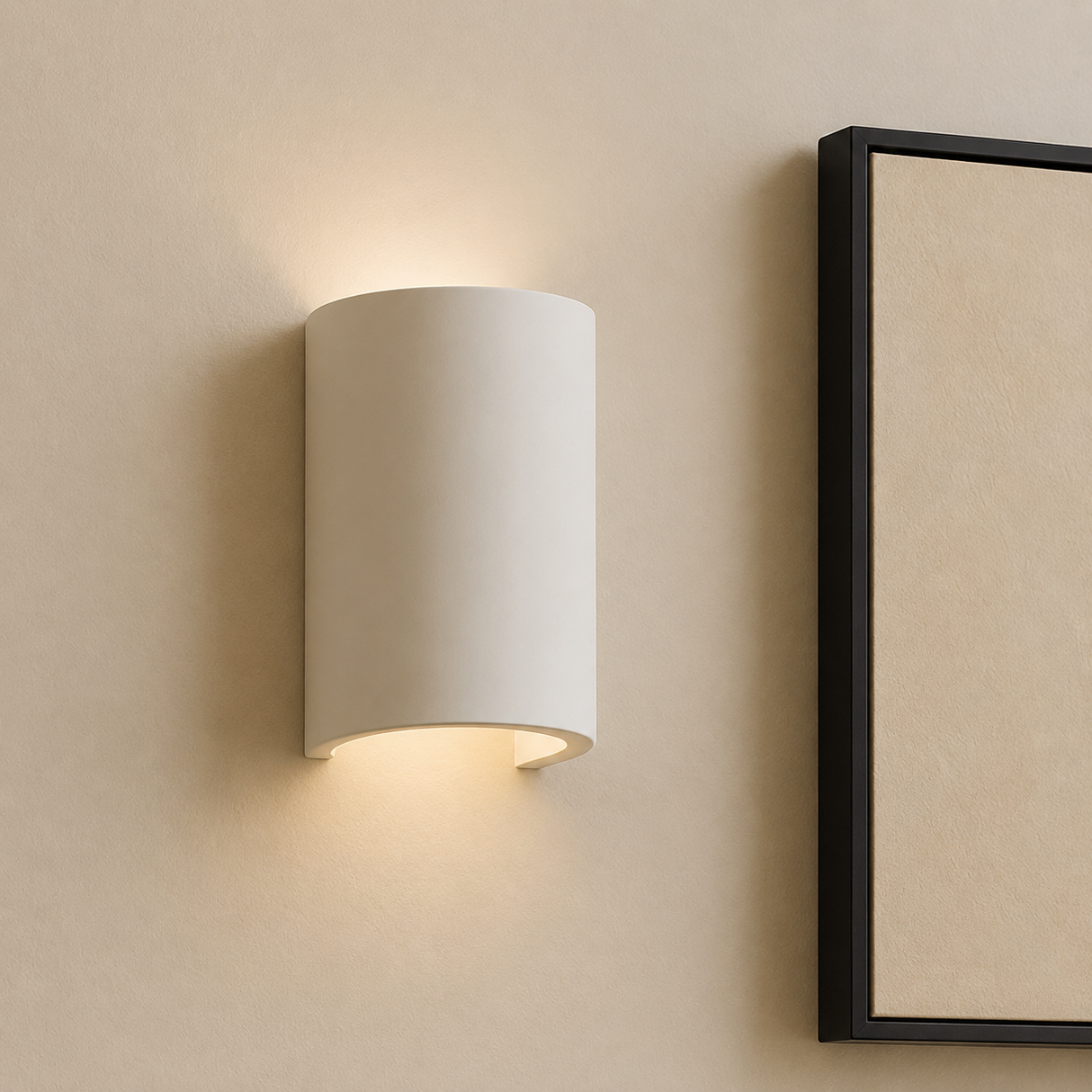 Parkes Paintable Ceramic Wall Light | G9 Up & Down Sconce