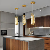 Elowen Crystal Cluster Pendant Light Gold 1-Light