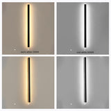 Silex linear outdoor LED wall light matte black — GildNest UK