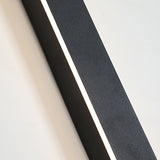Silex linear outdoor LED wall light matte black — GildNest UK