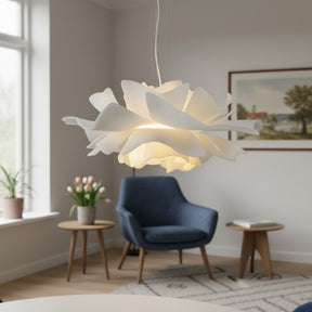 Nordic lotus pendant lifestyle dining room — GildNest UK