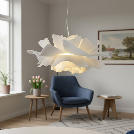 Nordic lotus pendant lifestyle dining room — GildNest UK