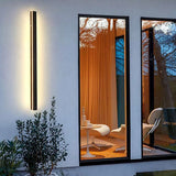 Silex linear outdoor LED wall light matte black — GildNest UK