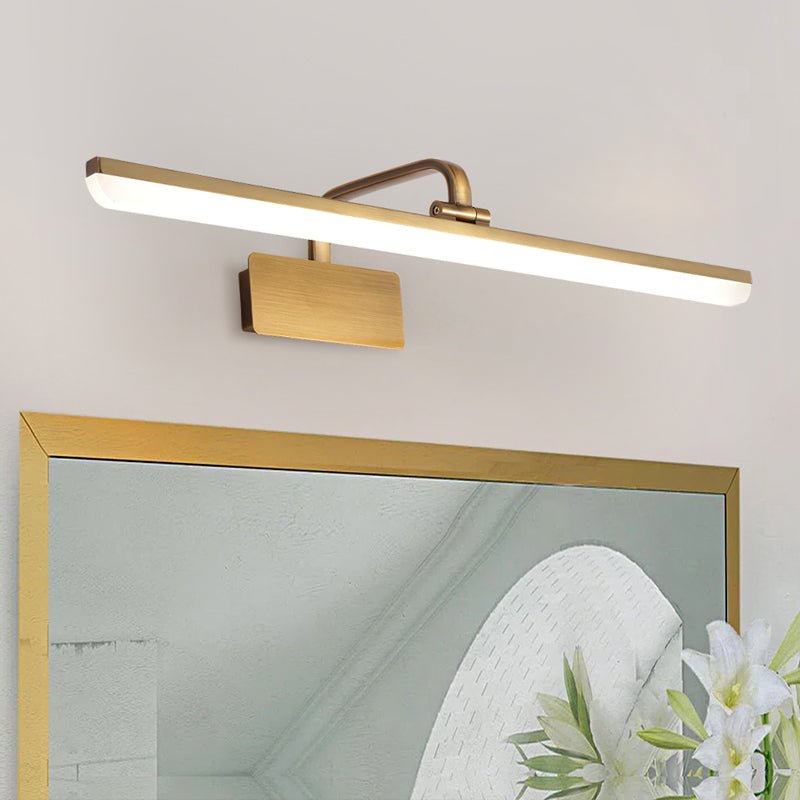 Oravel vanity light lifestyle above mirror — GildNest UK