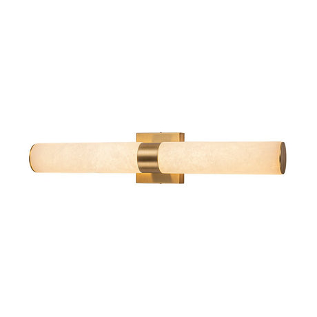 Glitre wall sconce brass finish lit — GildNest UK