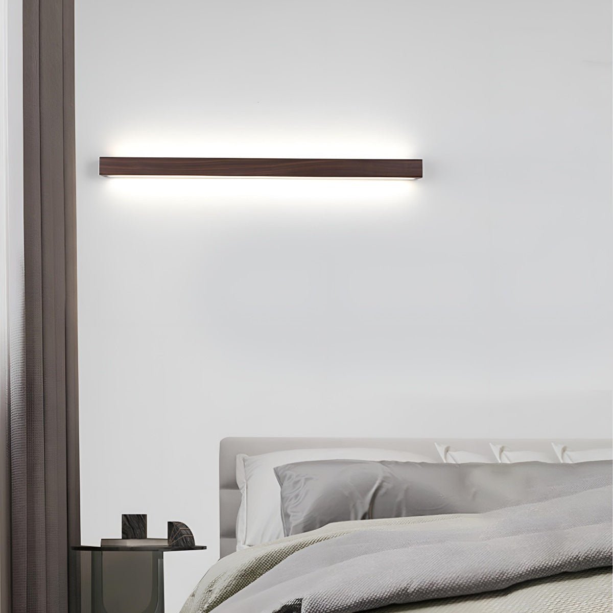Modern Minimalist Wood Up &amp; Down LED Wall Sconce