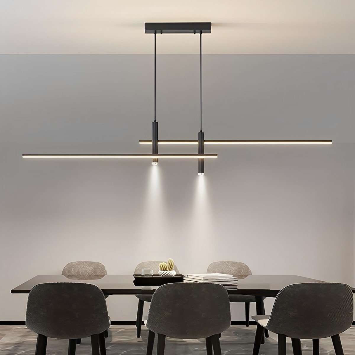 Modern Minimalist LED Long Strip Pendant Light