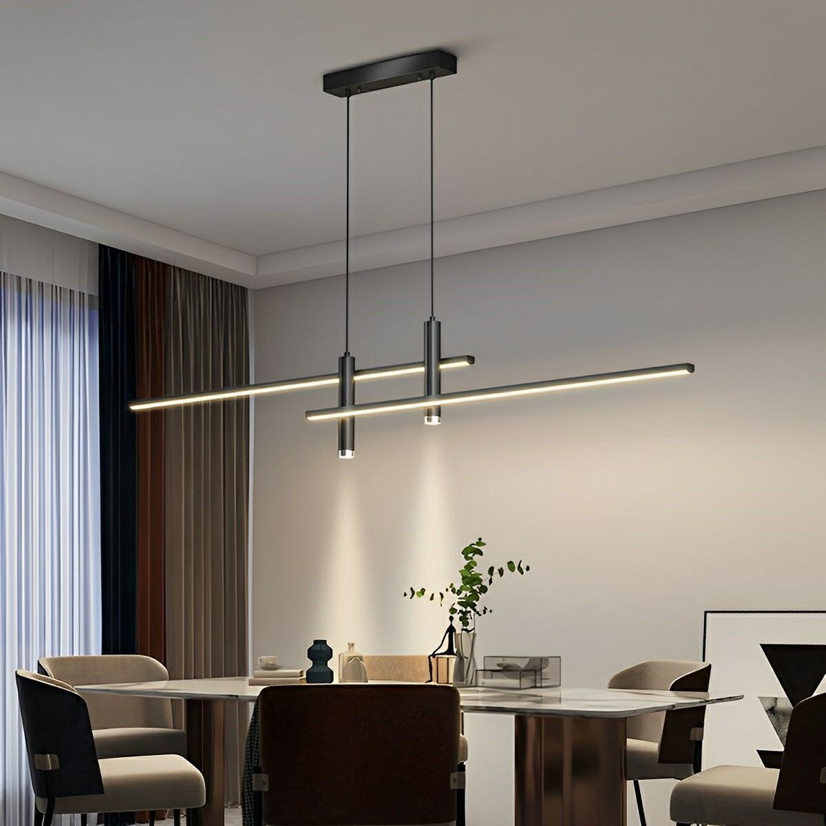 Modern Minimalist LED Long Strip Pendant Light
