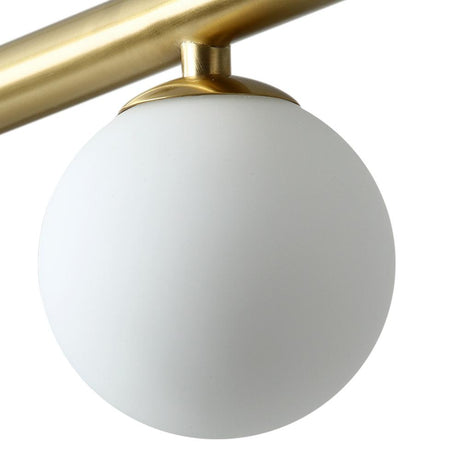 Modern Glass Globe Linear Chandelier