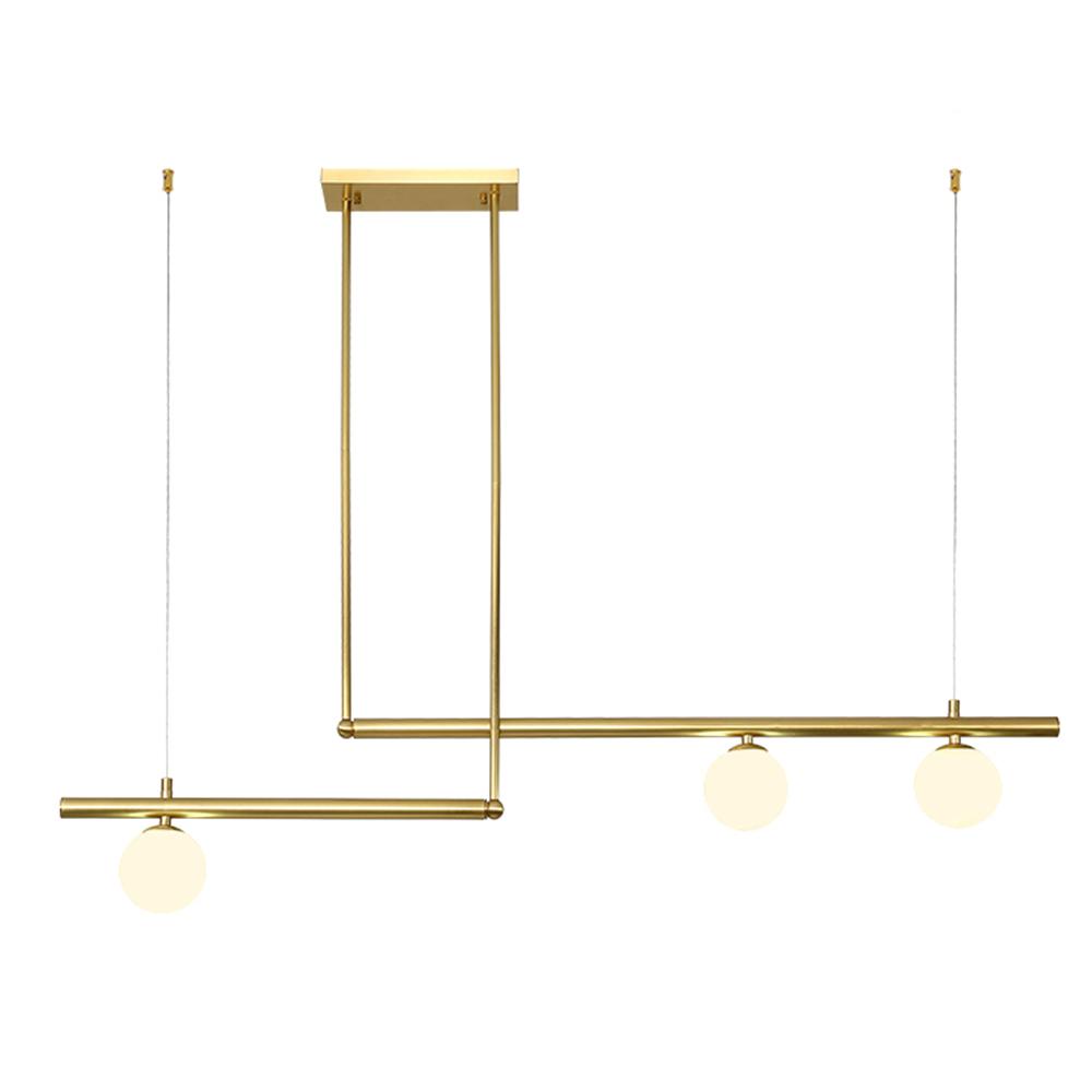 Modern Glass Globe Linear Chandelier