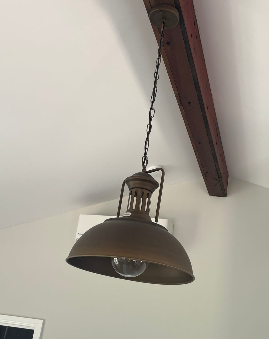 Industrial Rusty Dome Pendant Light