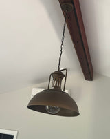 Industrial Rusty Dome Pendant Light