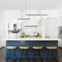 Modern Glass Globe Linear Chandelier