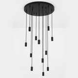 Roma 12 Light Spiral Pendant – Sculptural Multi-Drop Staircase Light