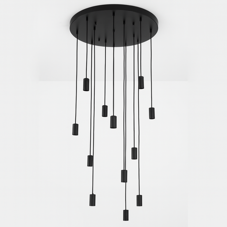 Roma 12 Light Spiral Pendant – Sculptural Multi-Drop Staircase Light