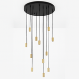 Roma 12 Light Spiral Pendant – Sculptural Multi-Drop Staircase Light