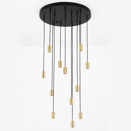 Roma 12 Light Spiral Pendant – Sculptural Multi-Drop Staircase Light