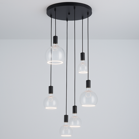 Roma 6 Light Spiral Pendant – Architectural Drop Chandelier
