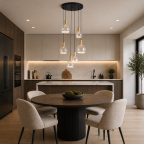 Roma 6 Light Spiral Pendant – Architectural Drop Chandelier