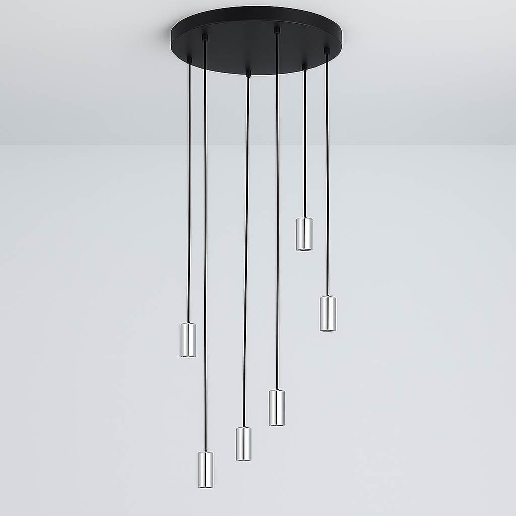Roma 6 Light Spiral Pendant – Architectural Drop Chandelier