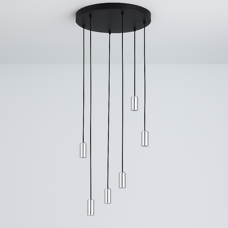 Roma 6 Light Spiral Pendant – Architectural Drop Chandelier