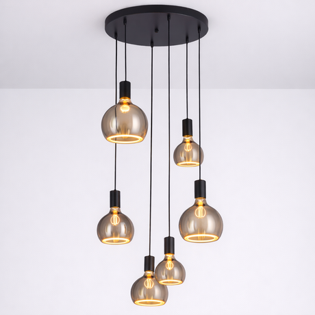 Roma 6 Light Spiral Pendant – Architectural Drop Chandelier