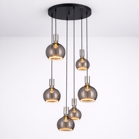 Roma 6 Light Spiral Pendant – Architectural Drop Chandelier
