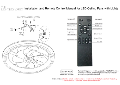 Stockton Remote Control Ceiling Fan