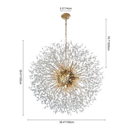 Brass sputnik chandelier living room UK — GildNest