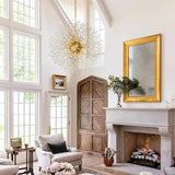 Brass sputnik chandelier G9 bulbs lit — GildNest UK