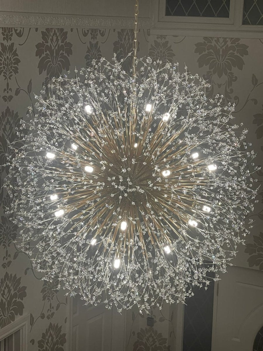 Brass sputnik chandelier bedroom UK — GildNest