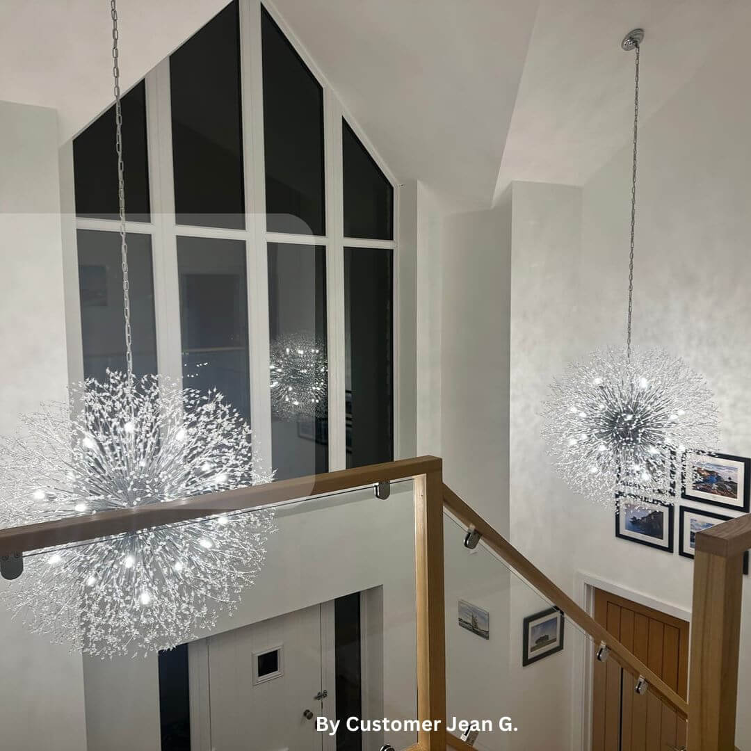 Chrome 20-arm sputnik chandelier ceiling — GildNest UK