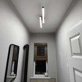 Matte black long LED strip ceiling light — GildNest UK