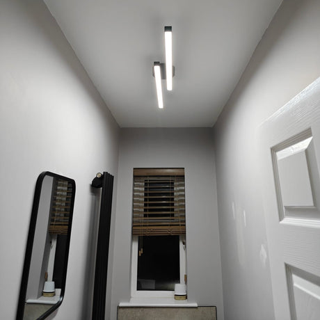 Matte black long LED strip ceiling light — GildNest UK