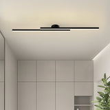 Black strip flush mount ceiling light kitchen — GildNest UK