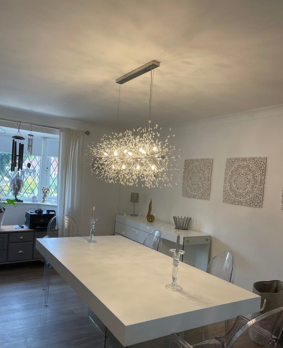Fira Linear Crystal Chandelier Chrome