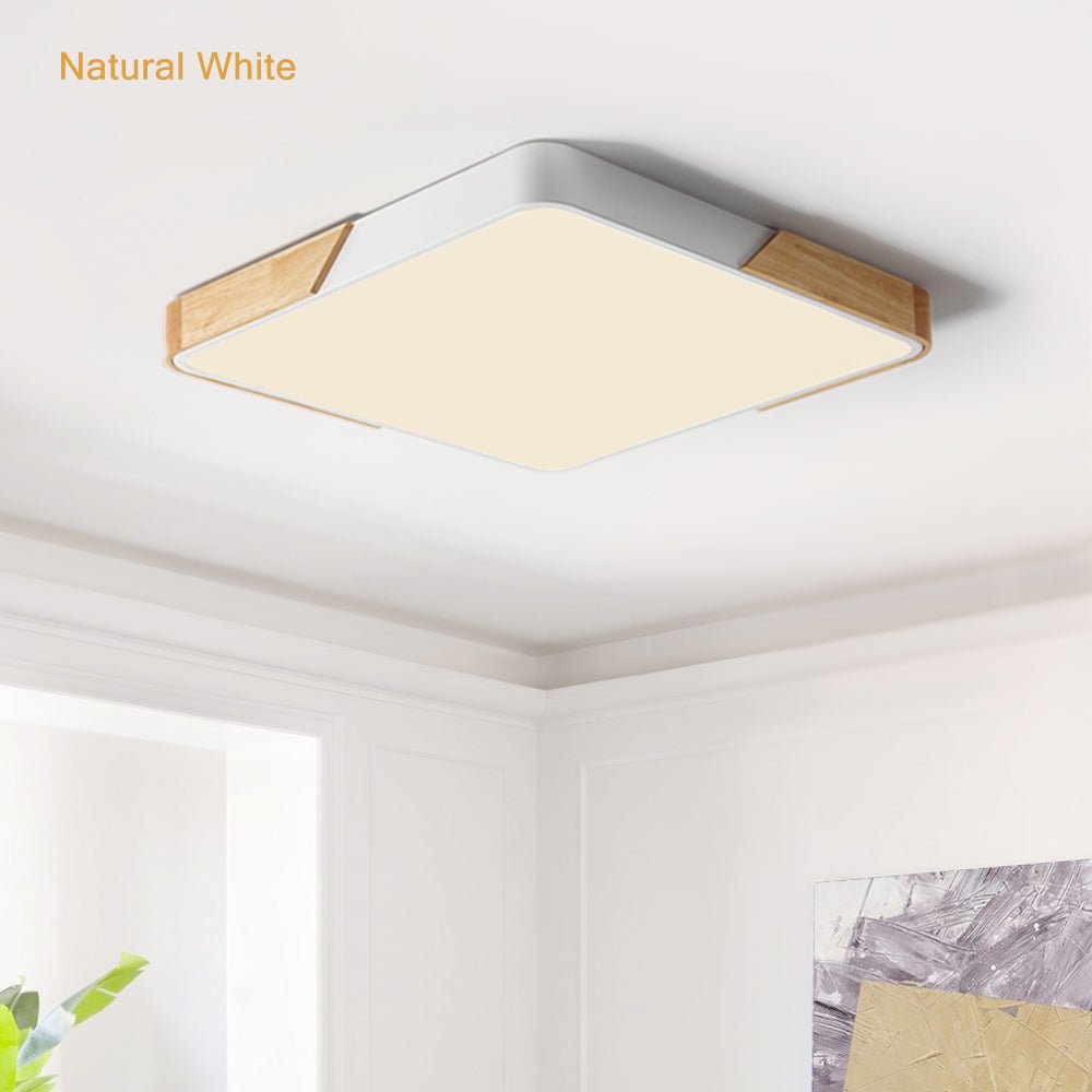 Modern grey rectangle flush ceiling light UK — GildNest