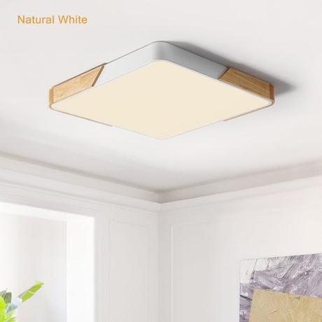 Modern grey rectangle flush ceiling light UK — GildNest