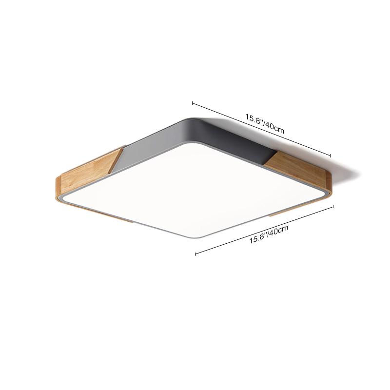 White rectangle LED ceiling light flush mount — GildNest UK