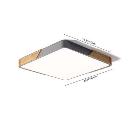 White rectangle LED ceiling light flush mount — GildNest UK