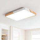 Rectangle LED flush mount ceiling light white — GildNest UK